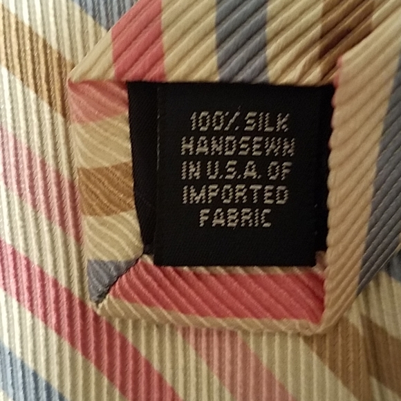 Lands' End 100% Silk Stripe Necktie - Picture 6 of 7